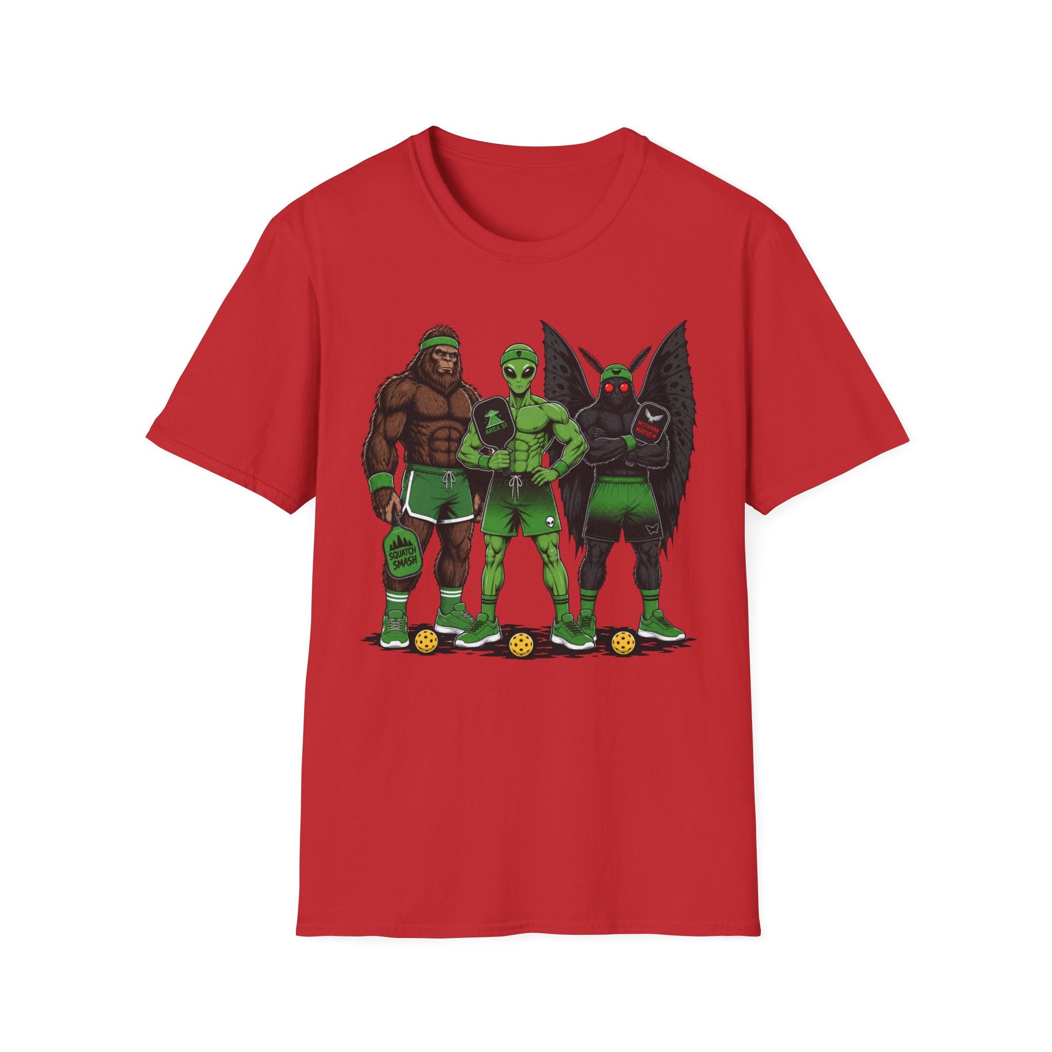 T-Shirt "Bigfoot Alien Mothman" Pickleball