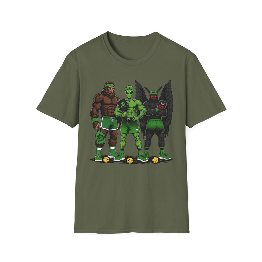T-Shirt "Bigfoot Alien Mothman" Pickleball