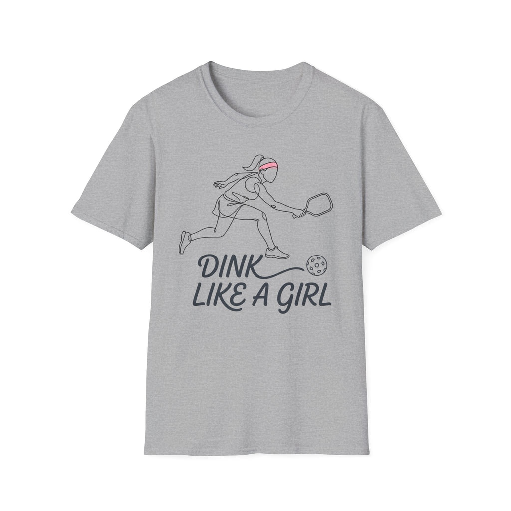 T-Shirt "Dink Like A Girl" Line Art