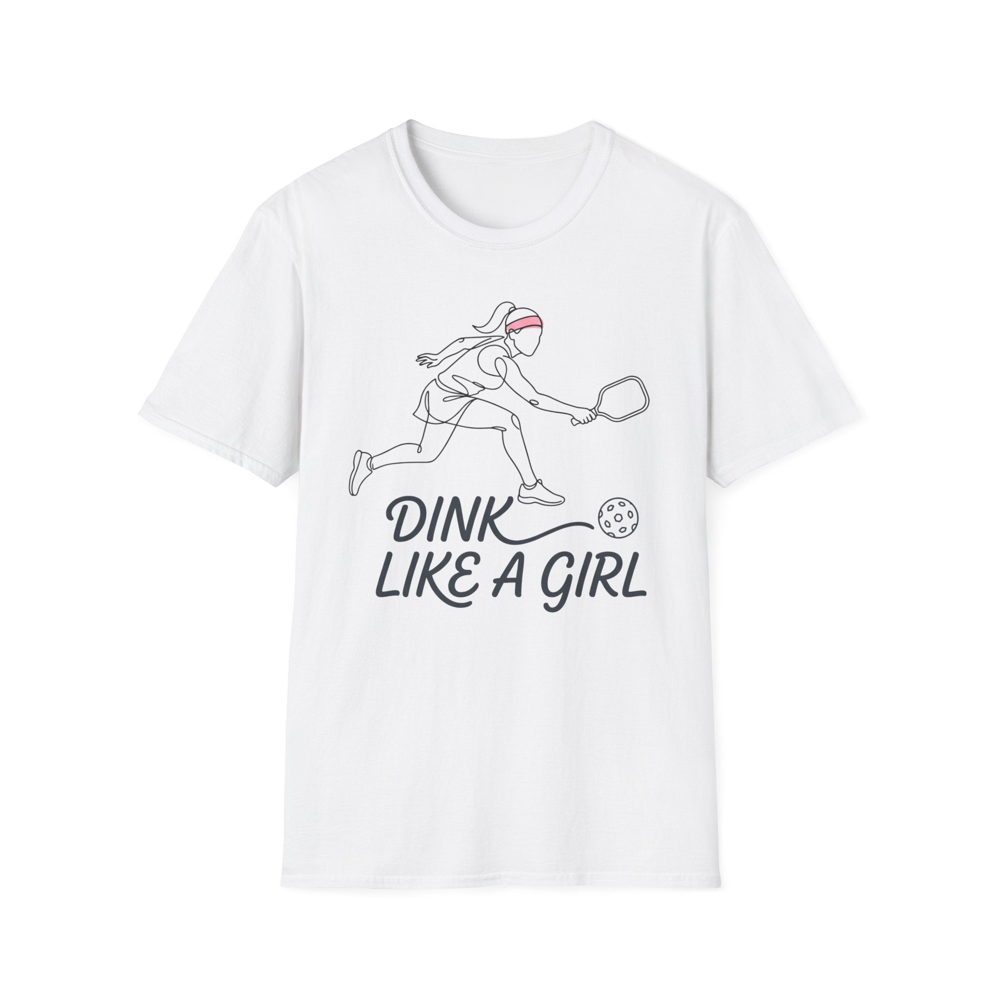 T-Shirt "Dink Like A Girl" Line Art