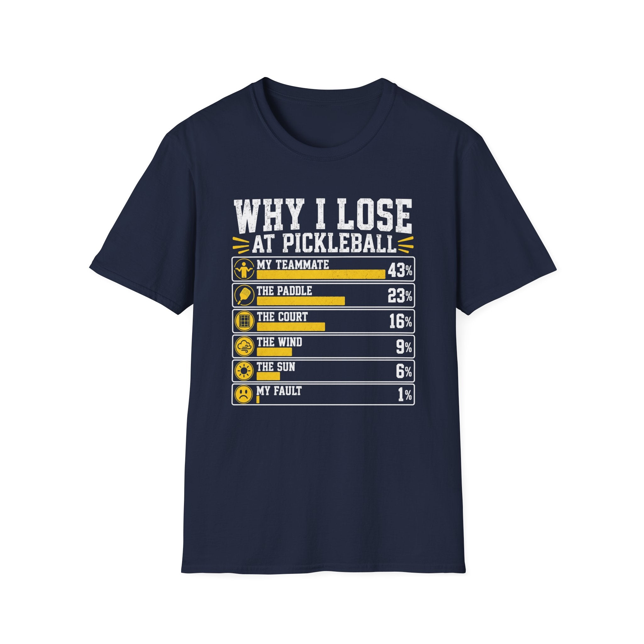 T-Shirt "Why I Lose At Pickleball"