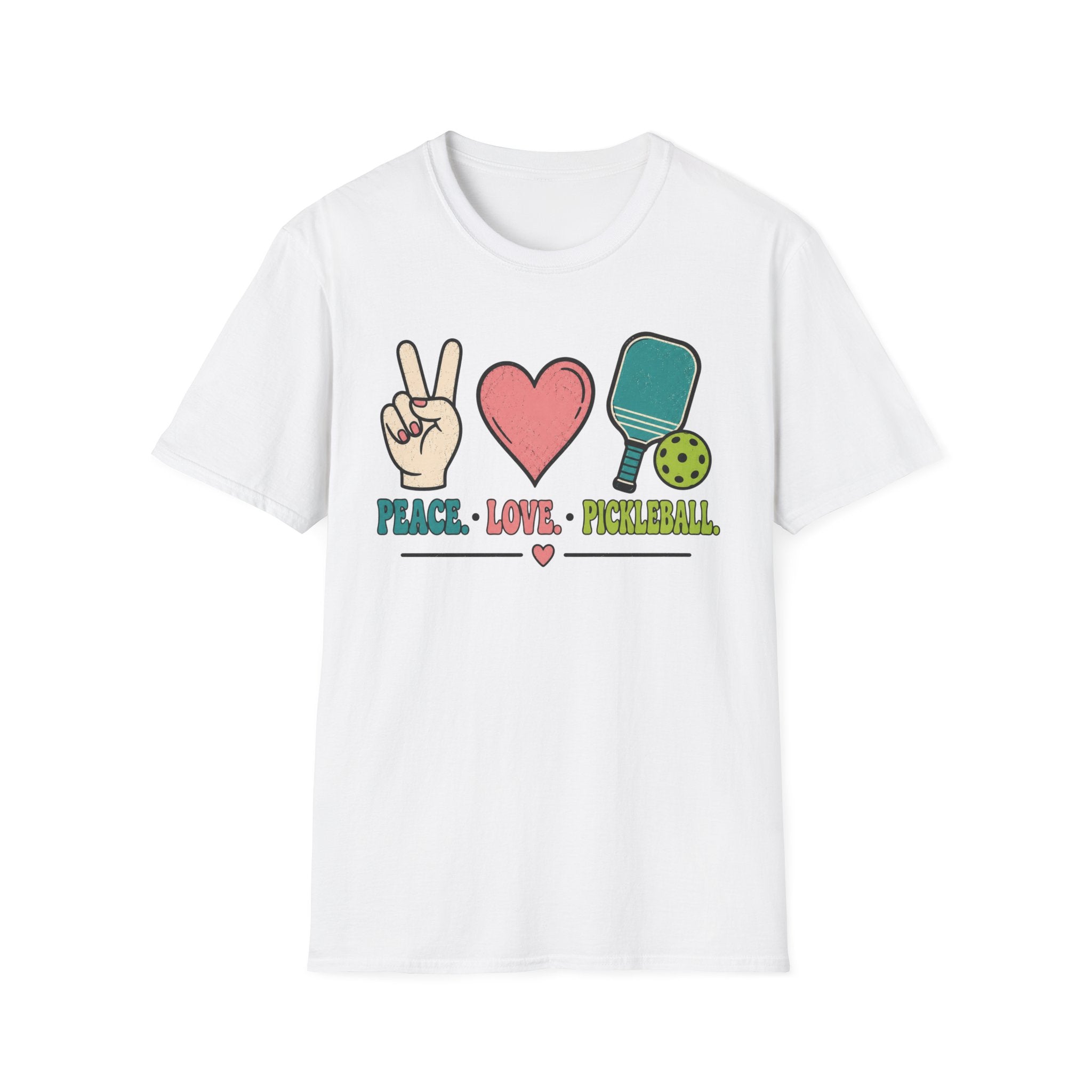 T-Shirt "Peace. Love. Pickleball."