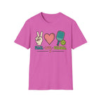 T-Shirt "Peace. Love. Pickleball."