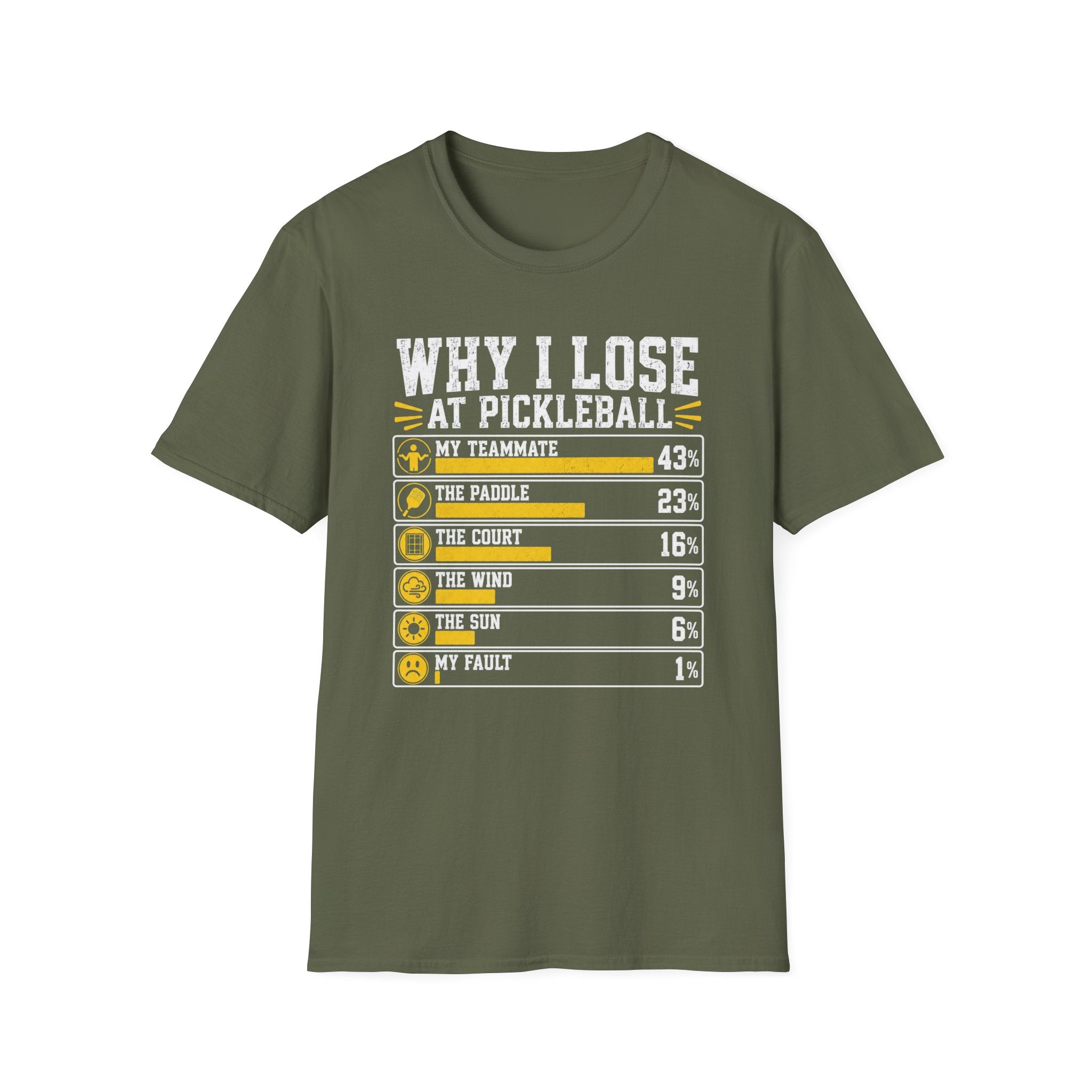 T-Shirt "Why I Lose At Pickleball"