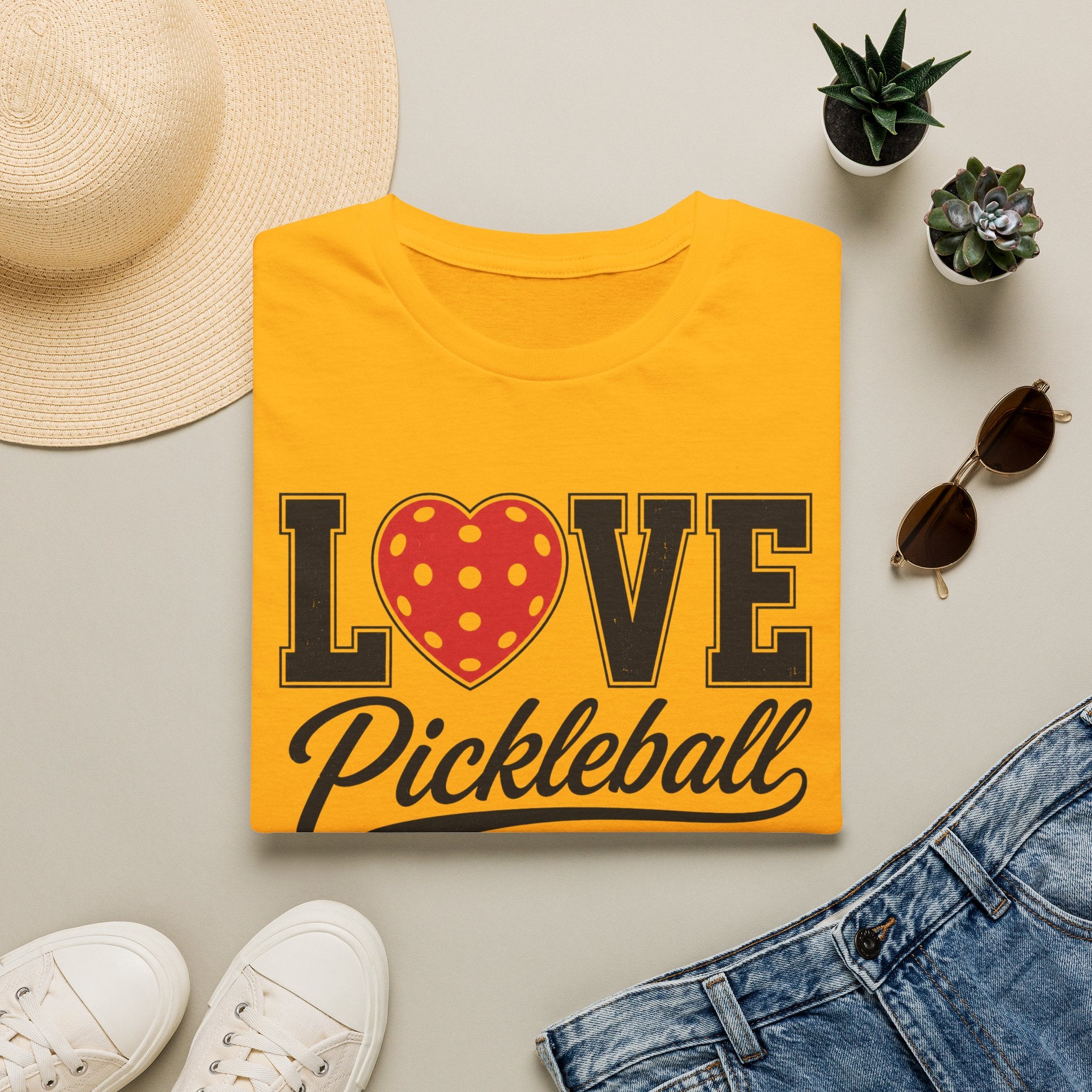 T-Shirt "Love Pickleball" Red
