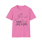 T-Shirt "Dink Like A Girl" Line Art