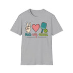T-Shirt "Peace. Love. Pickleball."