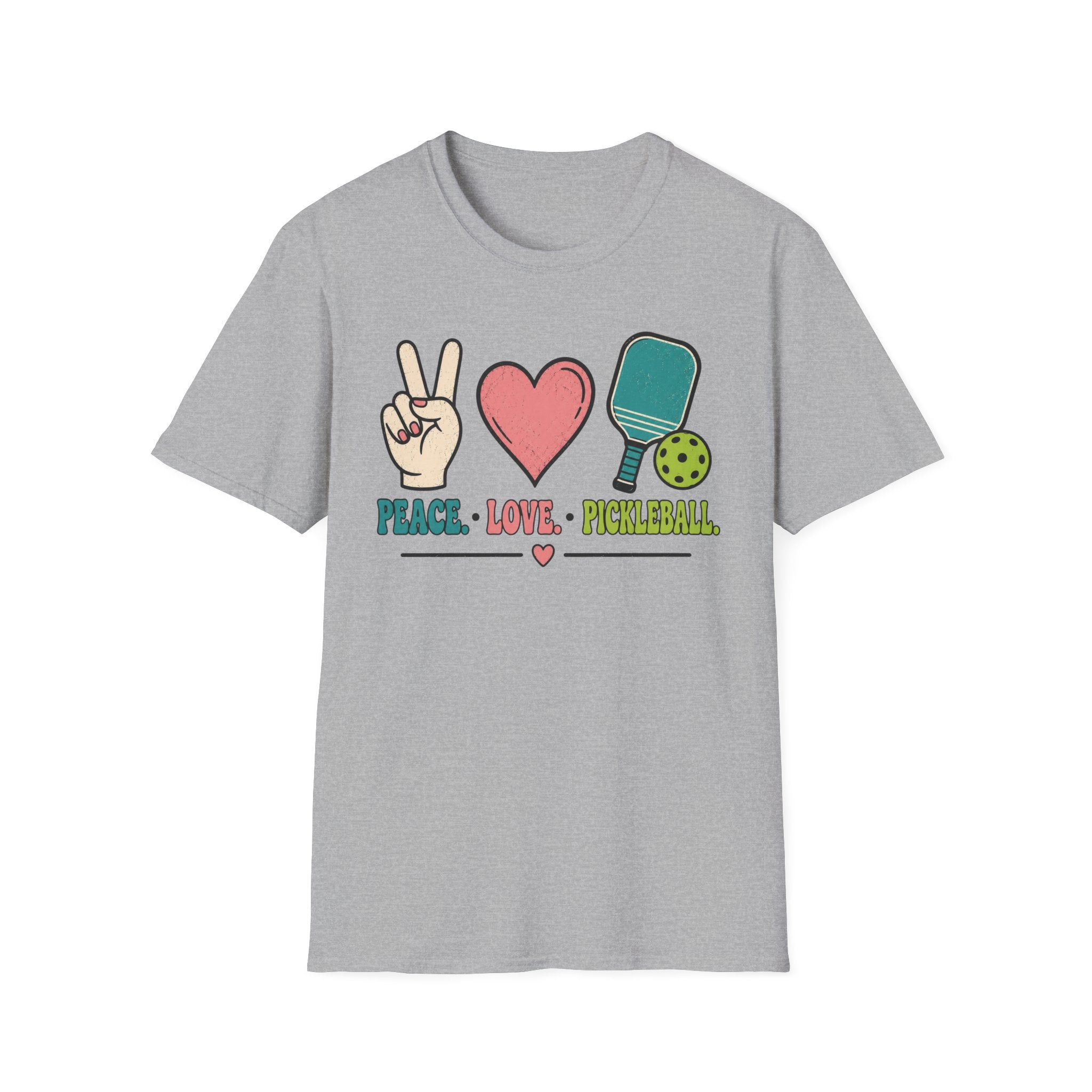 T-Shirt "Peace. Love. Pickleball."