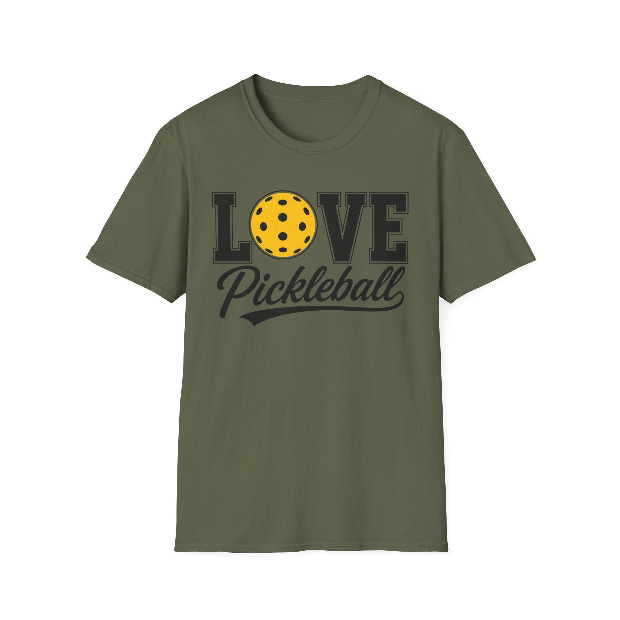 T-Shirt "Love Pickleball" Yellow