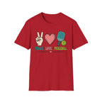 T-Shirt "Peace. Love. Pickleball."